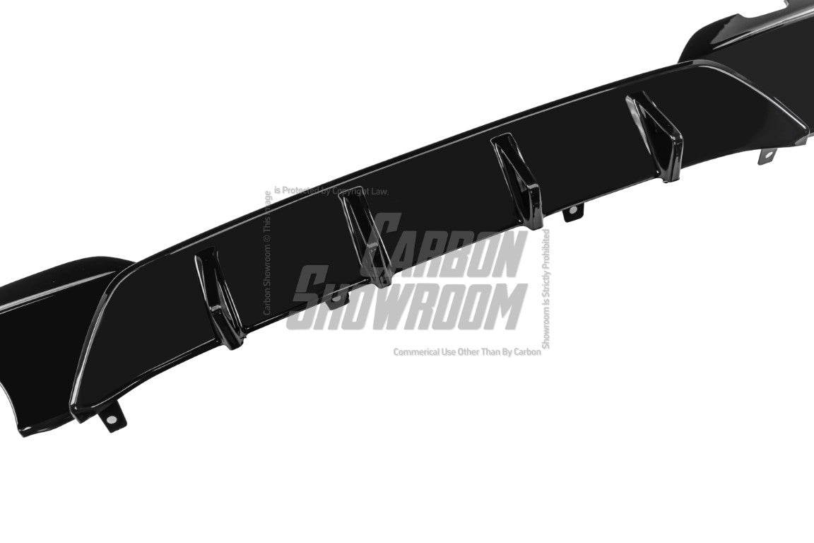 BMW 3 Series 330i (With M-Package Bumper, does not fit base model) G20 G21 Pre-LCI 2019 2020 2021 2022 with Aftermarket Parts - V2 Style Rear Diffuser ABS from Yofer.co