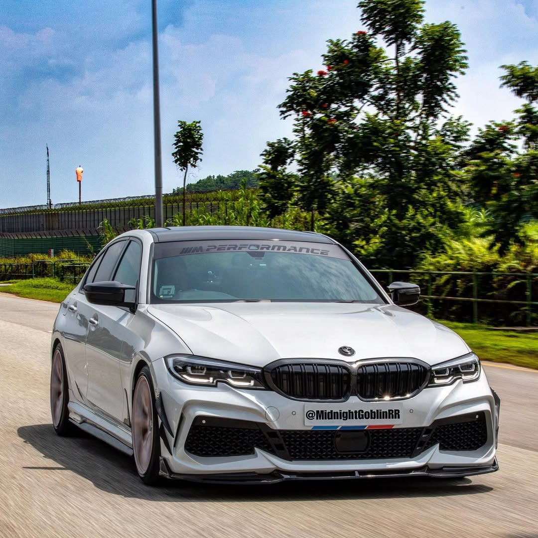 BMW 3 Series M340i 330i G20 G21 Pre-LCI 2019 2010 2021 2022 with Aftermarket Parts - Front Bumper & Lip PP from Yofer.co