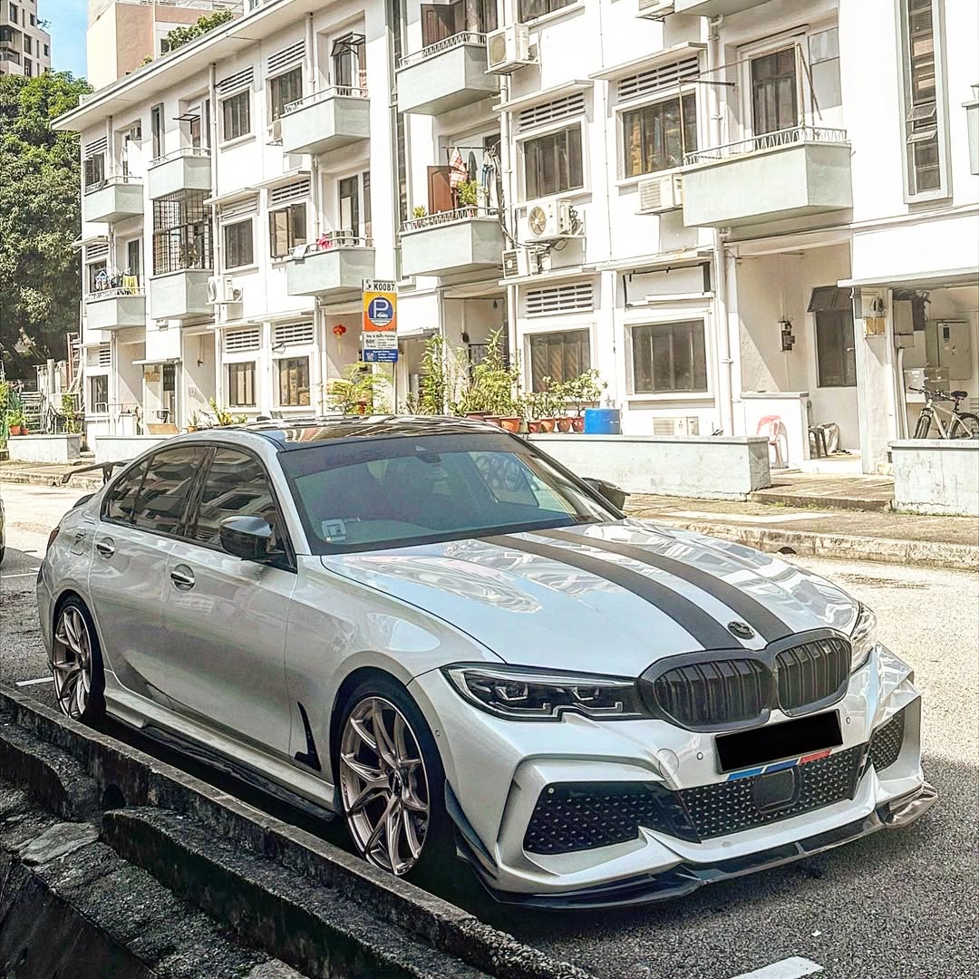 BMW 3 Series M340i 330i G20 G21 Pre-LCI 2019 2010 2021 2022 with Aftermarket Parts - Front Bumper & Lip PP from Yofer.co