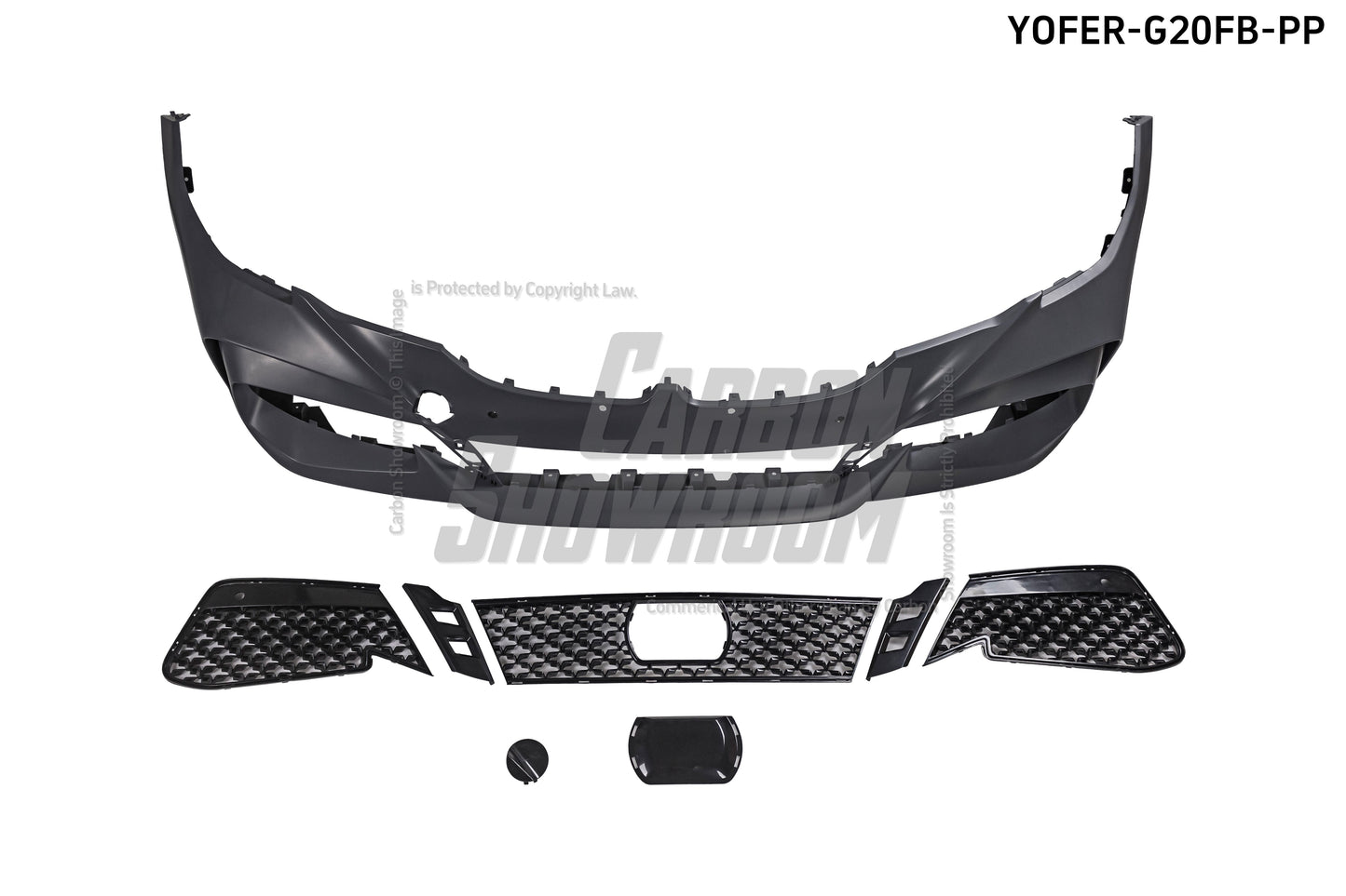 BMW 3 Series M340i 330i G20 G21 Pre-LCI 2019 2010 2021 2022 with Aftermarket Parts - Front Bumper & Lip PP from Yofer.co