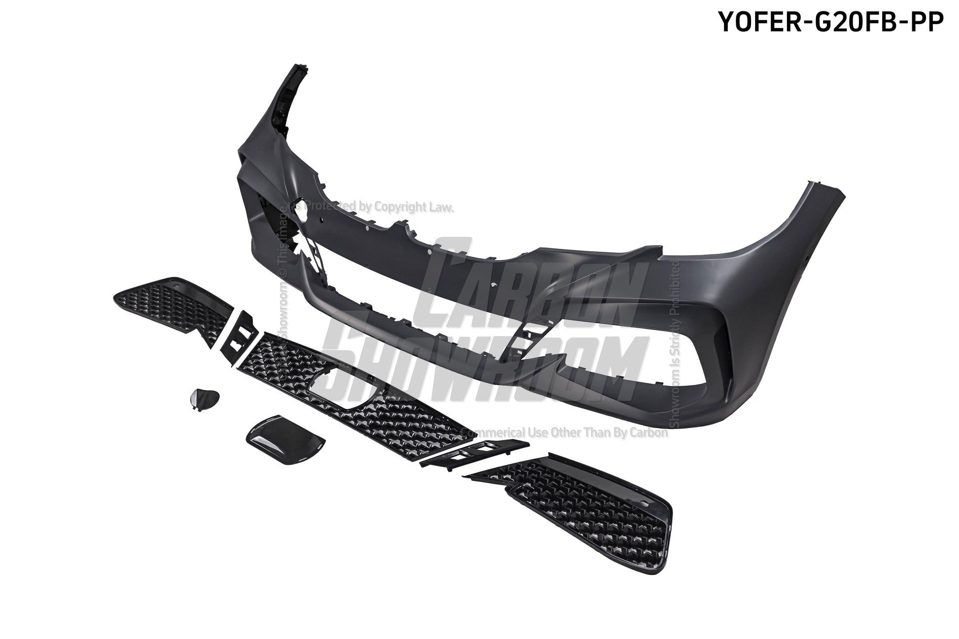 BMW 3 Series M340i 330i G20 G21 Pre-LCI 2019 2010 2021 2022 with Aftermarket Parts - Front Bumper & Lip PP from Yofer.co
