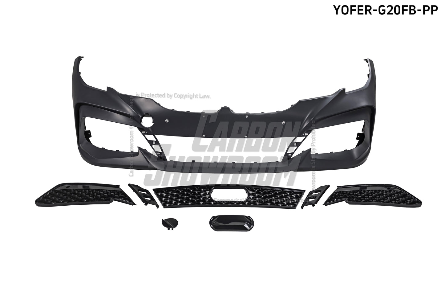 BMW 3 Series M340i 330i G20 G21 Pre-LCI 2019 2010 2021 2022 with Aftermarket Parts - Front Bumper & Lip PP from Yofer.co