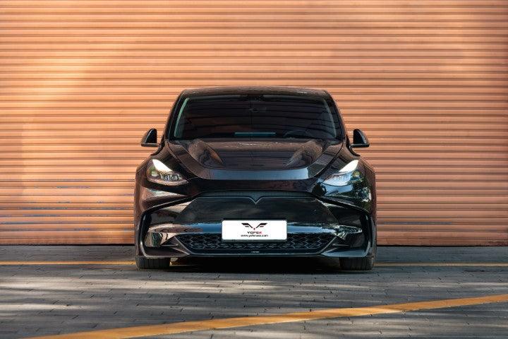 Tesla Model Y / Performance 2021-ON with Aftermarket Parts - Loong Flames Max Front Bumper PP from Yofer.co