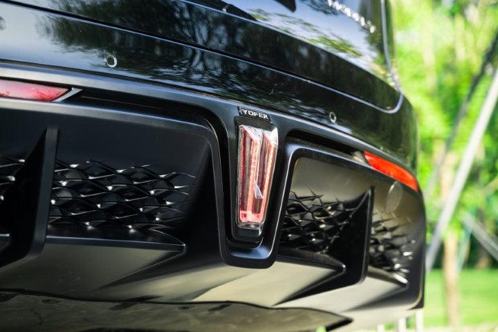 Tesla Model Y / Performance 2021-ON with Aftermarket Parts - Loong Flames Max Rear Diffuser PP from Yofer.co