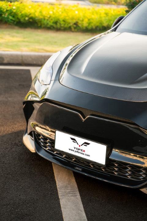 Tesla Model Y / Performance 2021-ON with Aftermarket Parts - Loong Flames Max Front Bumper PP from Yofer.co