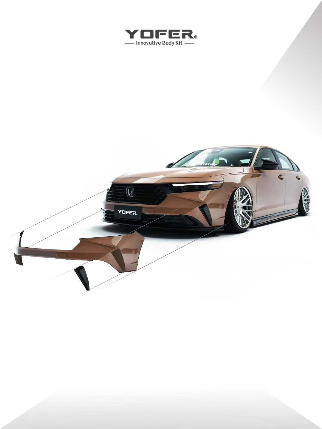 Honda Accord 11th Gen CY1 CY2 2023-ON with Aftermarket Parts - Front Bumper PP from Yofer.co