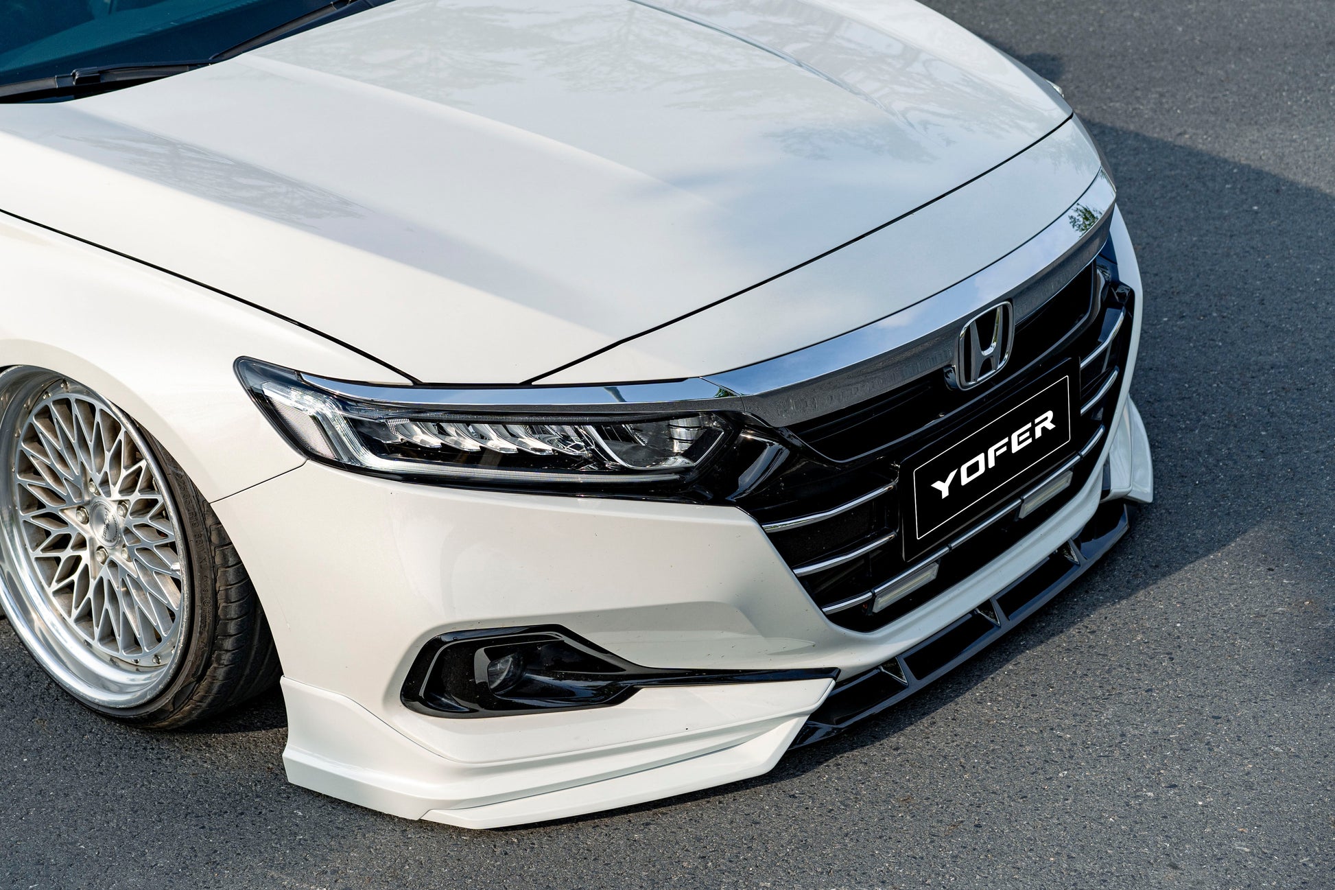Honda Accord 10.5th Gen facelift 2021-2022 with Aftermarket Parts - Front Lip Splitter PP from Yofer.co