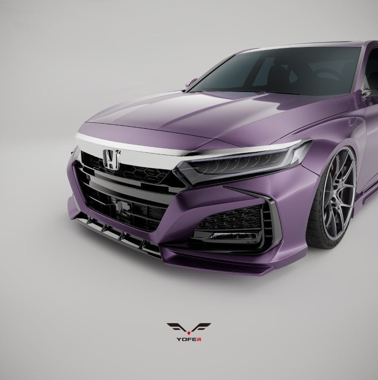 Honda Accord 10th Gen Pre-facelift 2018-2020 with Aftermarket Parts - Front Bumper PP from Yofer.co