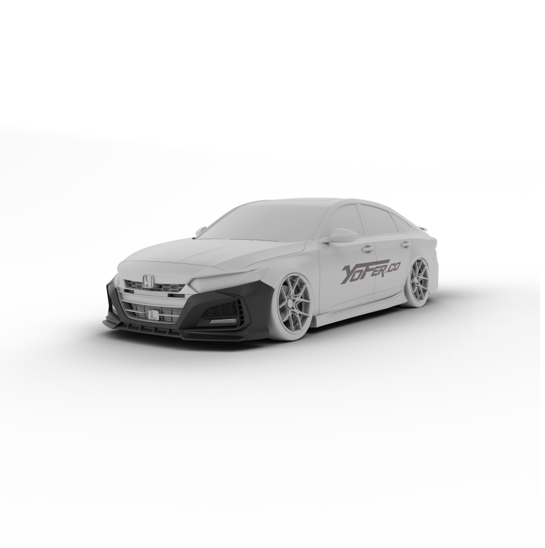 Honda Accord 10th Gen Pre-facelift 2018-2020 with Aftermarket Parts - Front Bumper PP from Yofer.co