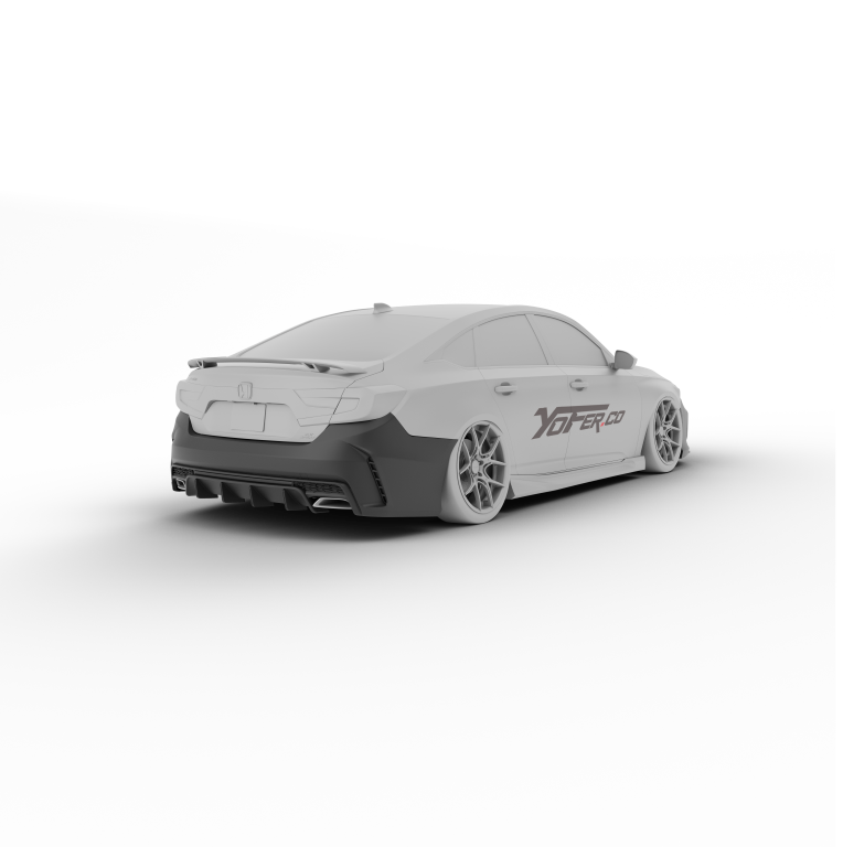 Honda Accord 10th 10.5th Gen 2018-2022 with Aftermarket Parts - Rear Bumper PP from Yofer.co