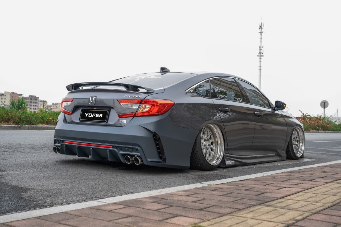 Honda Accord 10th 10.5th Gen 2018-2022 with Aftermarket Parts - Rear Bumper PP from Yofer.co
