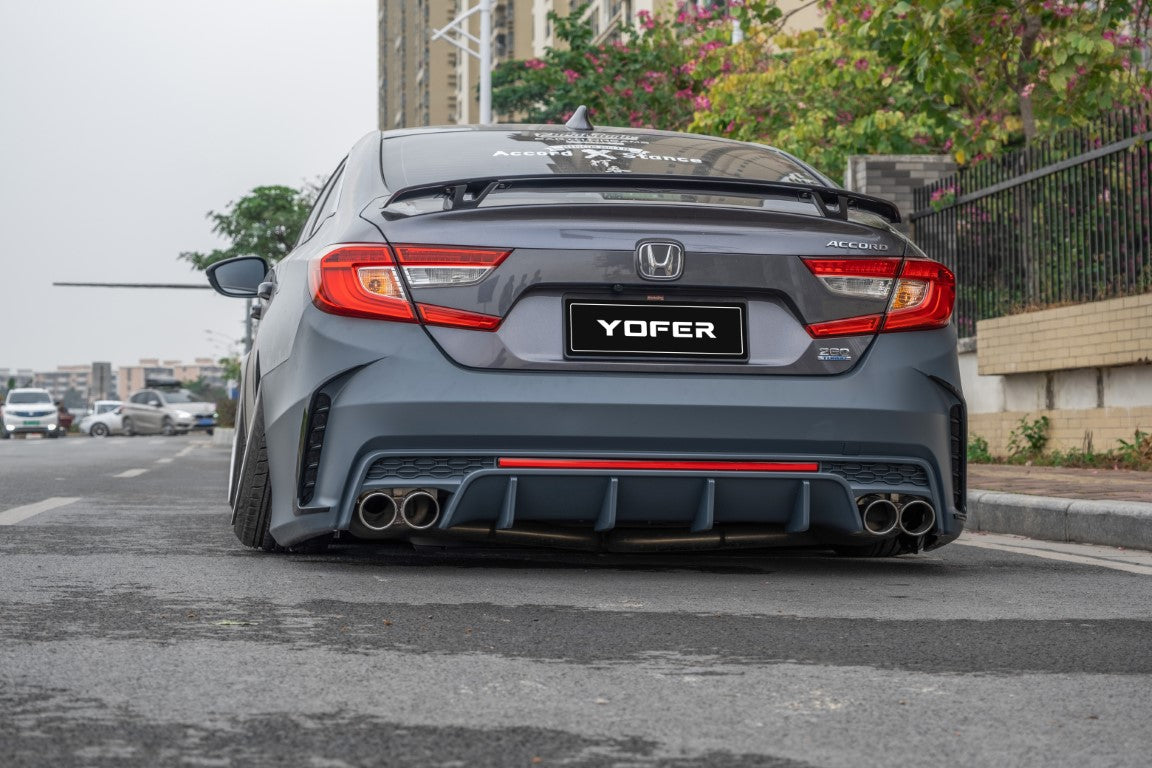 Honda Accord 10th 10.5th Gen 2018-2022 with Aftermarket Parts - Rear Bumper PP from Yofer.co
