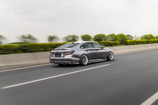 Honda Accord 10th 10.5th Gen 2018-2022 with Aftermarket Parts - V1 Style Rear Diffuser & Rear Canards PP from Yofer.co
