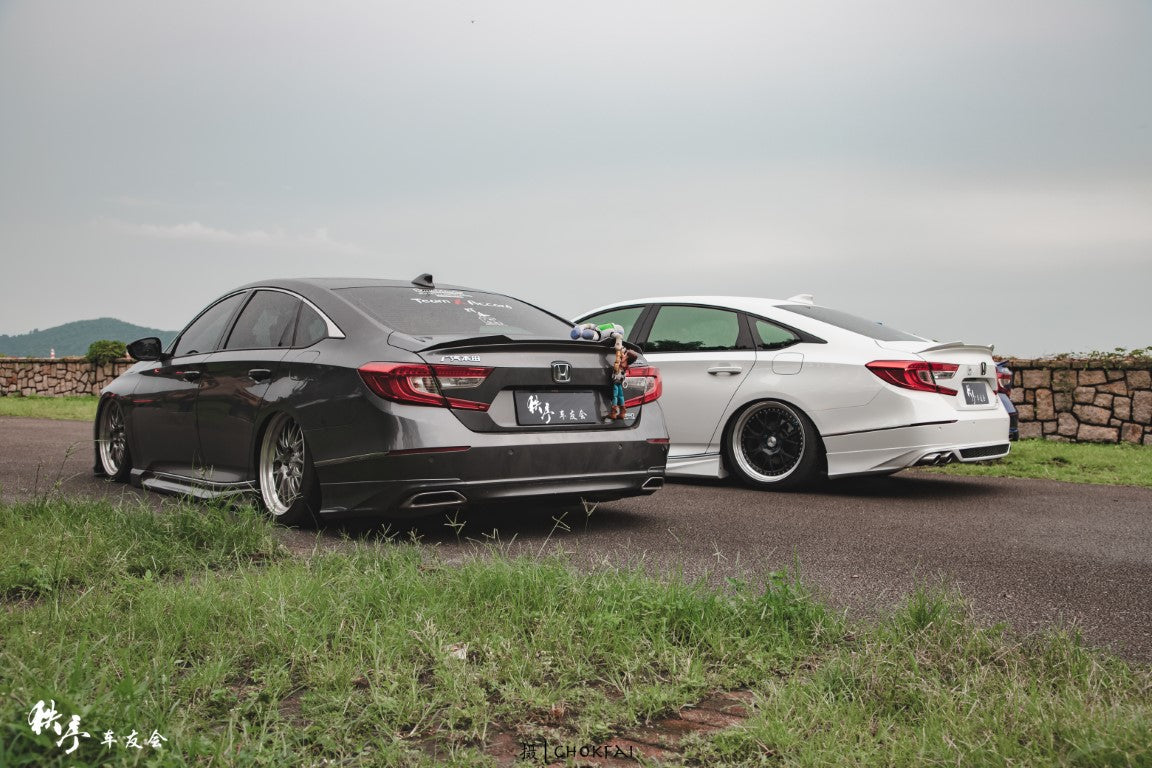Honda Accord 10th 10.5th Gen 2018-2022 with Aftermarket Parts - V1 Style Rear Spoiler ABS from Yofer.co