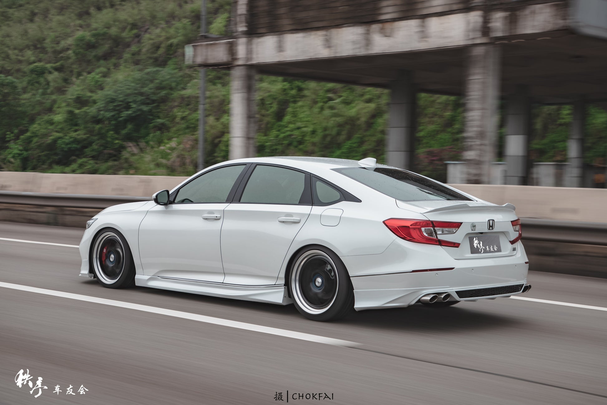 Honda Accord 10th 10.5th Gen 2018-2022 with Aftermarket Parts - V1 Style Rear Spoiler ABS from Yofer.co

