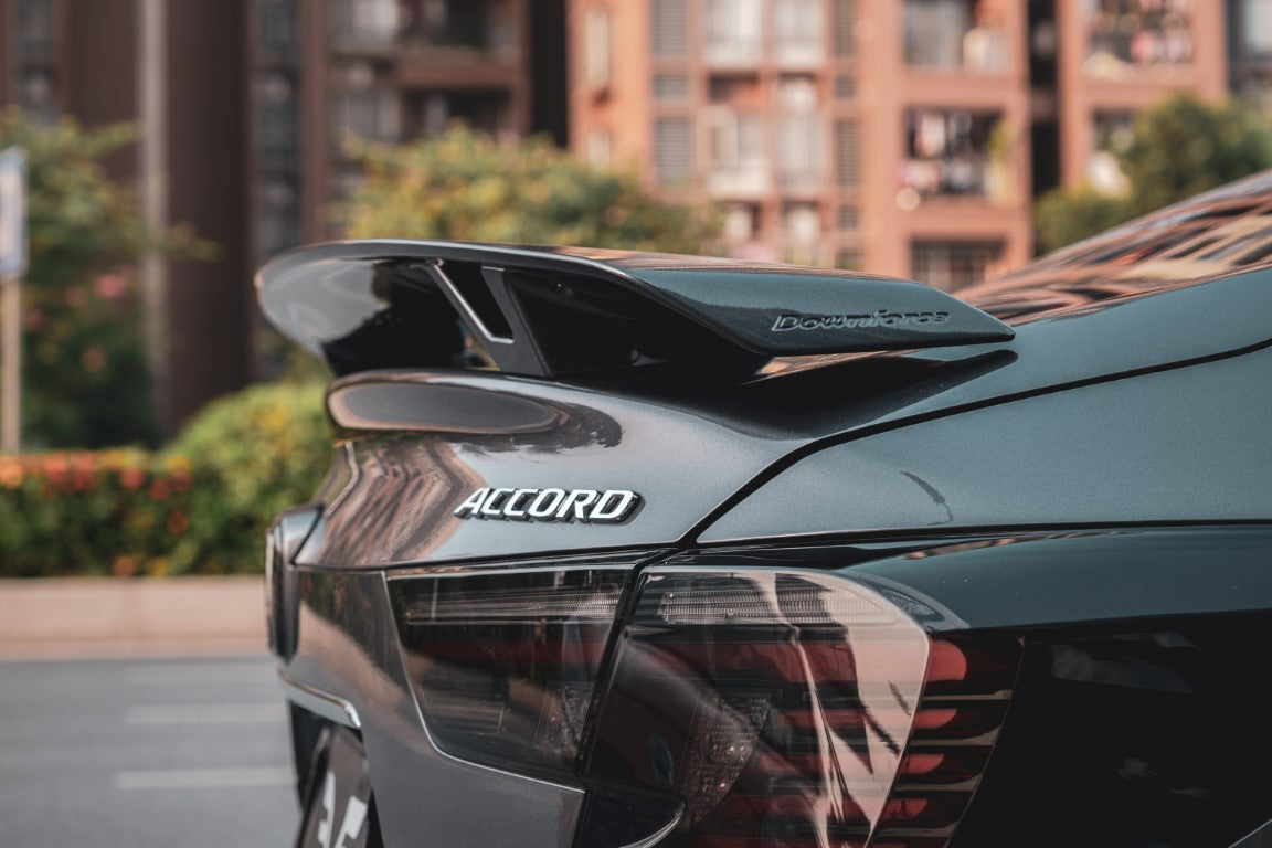 Honda Accord 10th 10.5th Gen 2018-2022 with Aftermarket Parts - V2 Style Rear Spoiler ABS from Yofer.co
