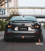 Honda Accord 10th 10.5th Gen 2018-2022 with Aftermarket Parts - V2 Style Rear Spoiler ABS from Yofer.co