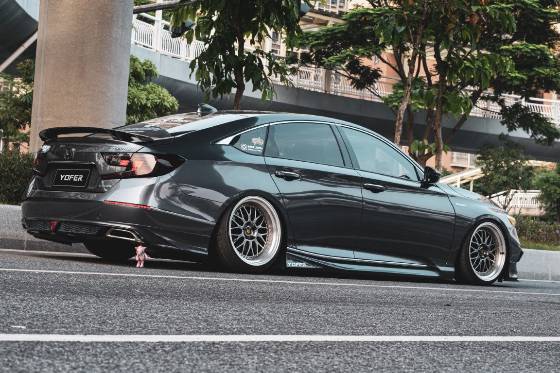 Honda Accord 10th 10.5th Gen 2018-2022 with Aftermarket Parts - V2 Style Rear Spoiler ABS from Yofer.co
