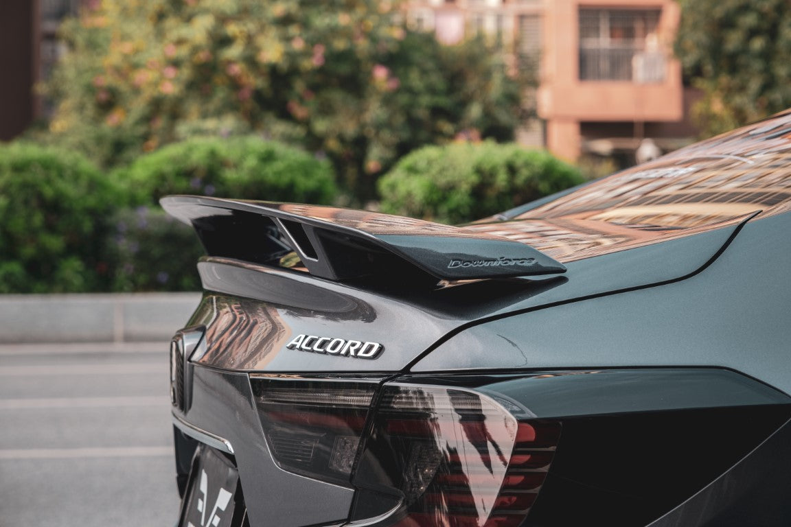 Honda Accord 10th 10.5th Gen 2018-2022 with Aftermarket Parts - V2 Style Rear Spoiler ABS from Yofer.co
