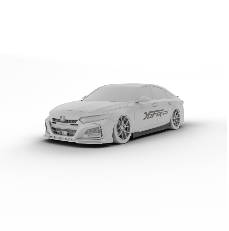 Honda Accord 10th 10.5th Gen 2018-2022 with Aftermarket Parts - Side Skirts PP from Yofer.co