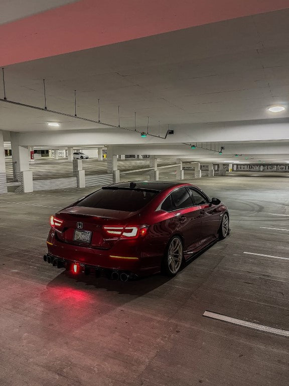 Honda Accord 10th 10.5th Gen 2018-2022 with Aftermarket Parts - V2 Style Rear Diffuser & Rear Canards PP from Yofer.co