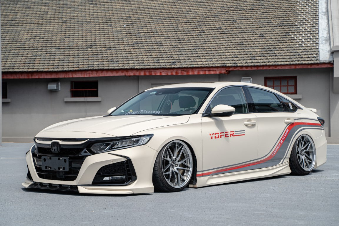 Honda Accord 10th Gen Pre-facelift 2018-2020 with Aftermarket Parts - Front Bumper PP from Yofer.co
