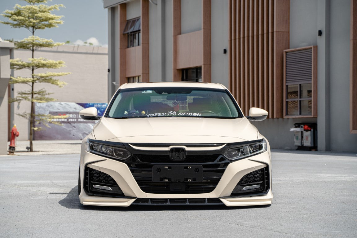 Honda Accord 10th Gen Pre-facelift 2018-2020 with Aftermarket Parts - Front Bumper PP from Yofer.co
