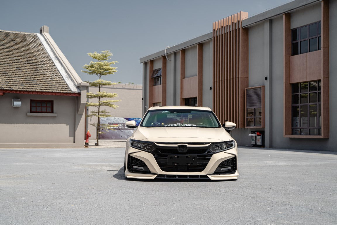 Honda Accord 10th Gen Pre-facelift 2018-2020 with Aftermarket Parts - Front Bumper PP from Yofer.co
