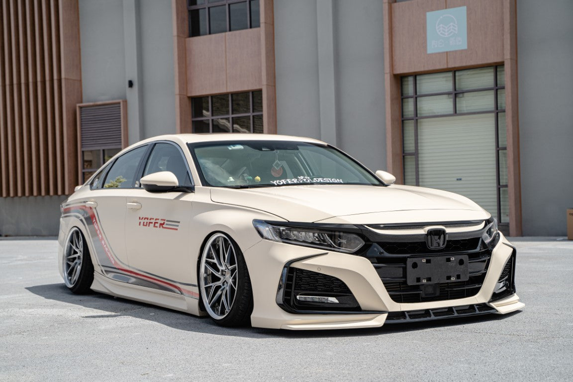 Honda Accord 10th Gen Pre-facelift 2018-2020 with Aftermarket Parts - Front Bumper PP from Yofer.co
