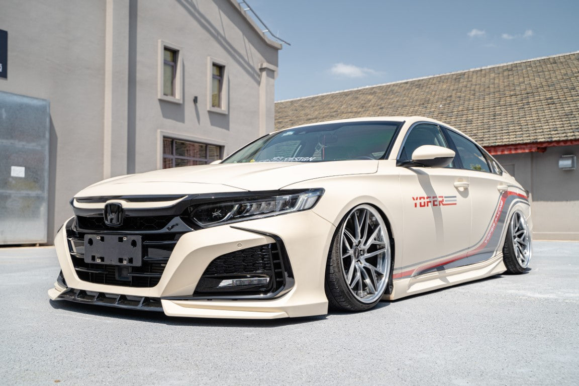 Honda Accord 10th Gen Pre-facelift 2018-2020 with Aftermarket Parts - Front Bumper PP from Yofer.co
