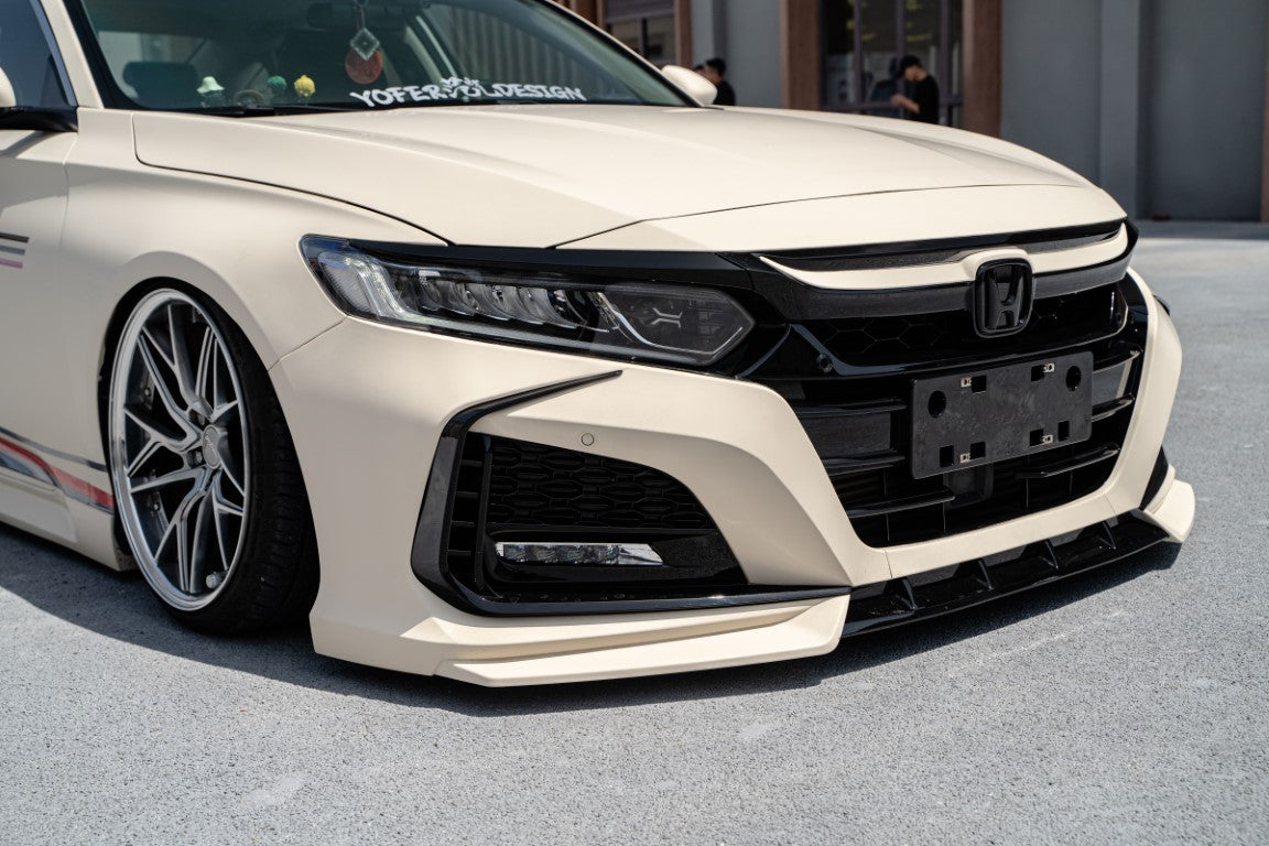 Honda Accord 10th Gen Pre-facelift 2018-2020 with Aftermarket Parts - Front Bumper PP from Yofer.co
