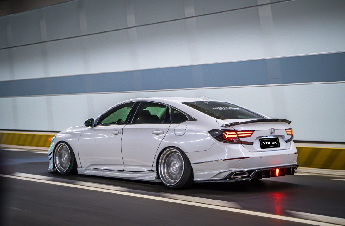 Honda Accord 10th 10.5th Gen 2018-2022 with Aftermarket Parts - V3 Style Rear Spoiler ABS from Yofer.co
