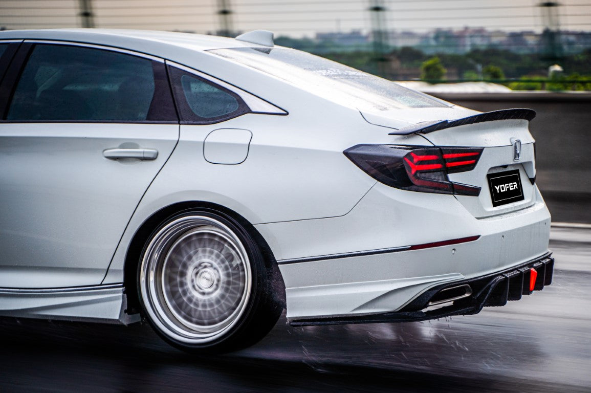 Honda Accord 10th 10.5th Gen 2018-2022 with Aftermarket Parts - V3 Style Rear Spoiler ABS from Yofer.co
