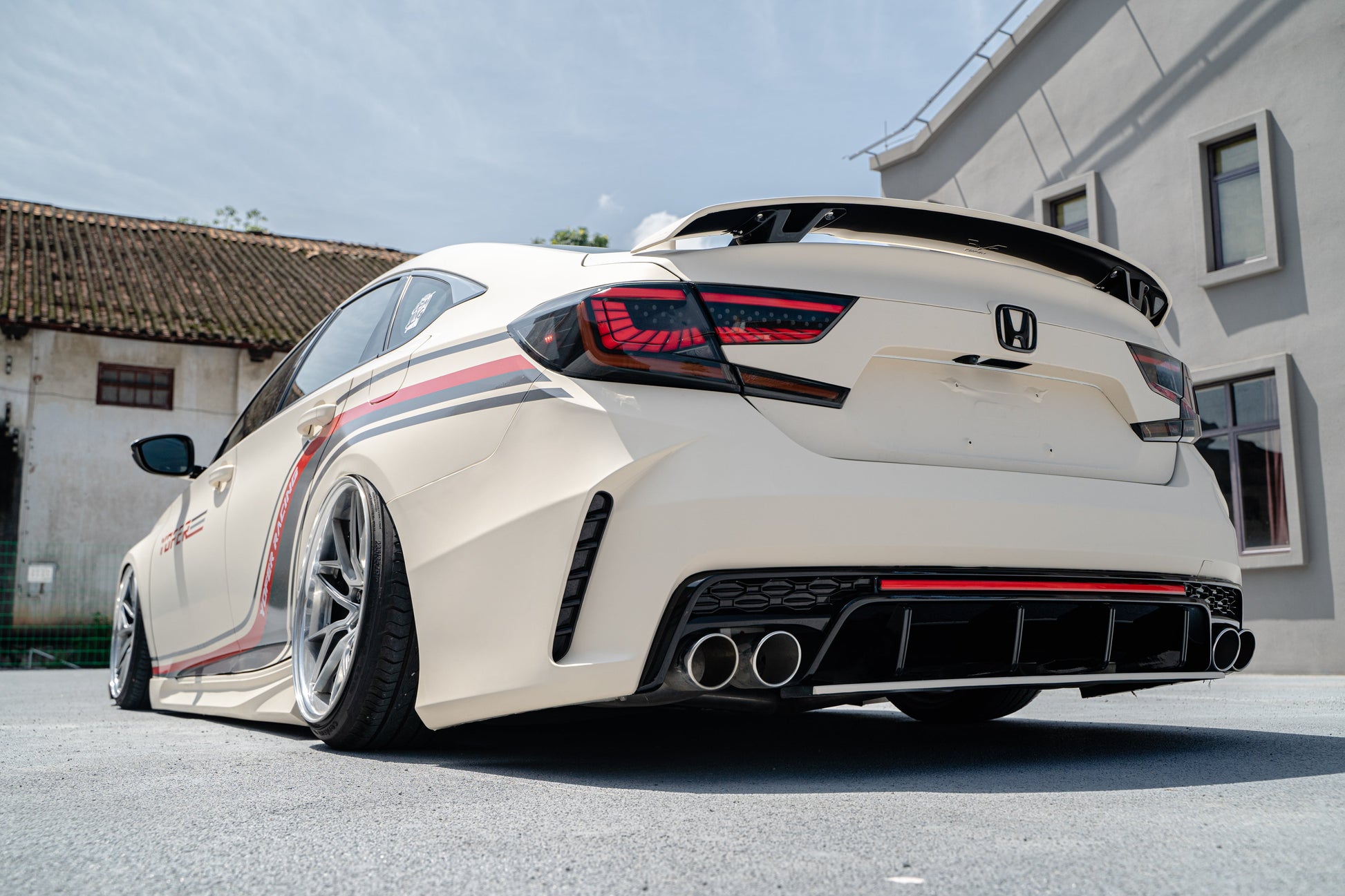 Honda Accord 10th Gen Pre-facelift 2018 2019 2020 with Aftermarket Parts - Package A PP Polypropylene & ABS from Yofer.co