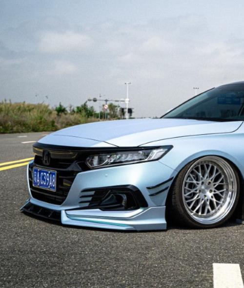 Honda Accord 10.5th Gen facelift 2021-2022 with Aftermarket Parts - Upper Valences ABS from Yofer.co
