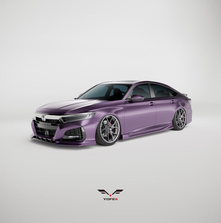 Honda Accord 10th Gen Pre-facelift 2018-2020 with Aftermarket Parts - Front Lip PP from Yofer.co