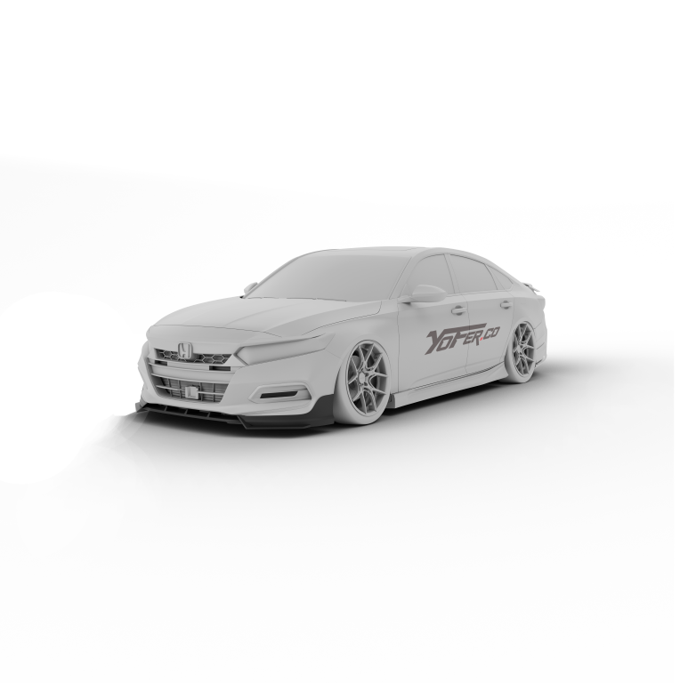 Honda Accord 10th Gen Pre-facelift 2018-2020 with Aftermarket Parts - Front Lip PP from Yofer.co