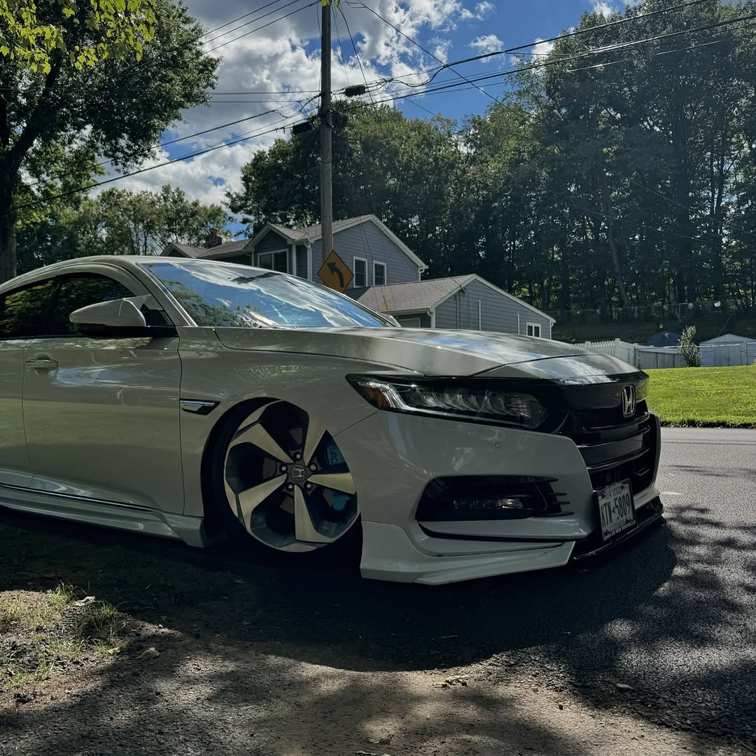 Honda Accord 10th Gen Pre-facelift 2018-2020 with Aftermarket Parts - Front Lip PP from Yofer.co