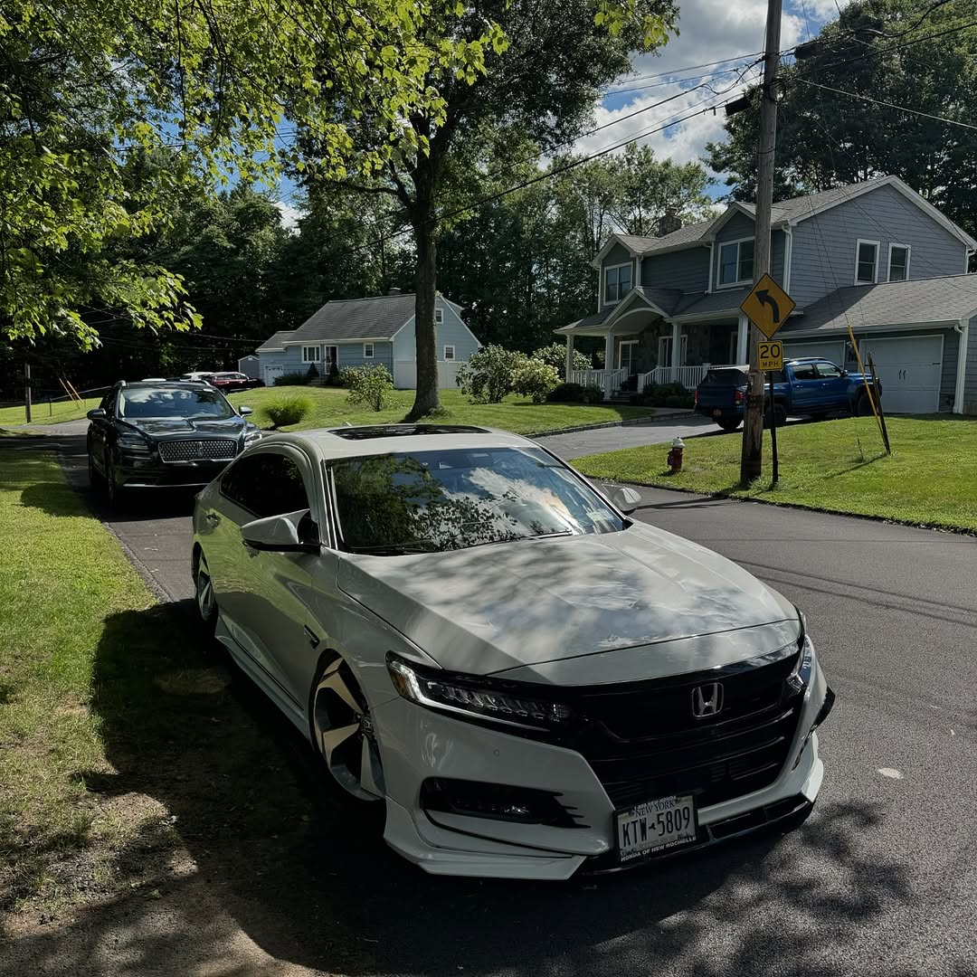 Honda Accord 10th Gen Pre-facelift 2018-2020 with Aftermarket Parts - Front Lip PP from Yofer.co