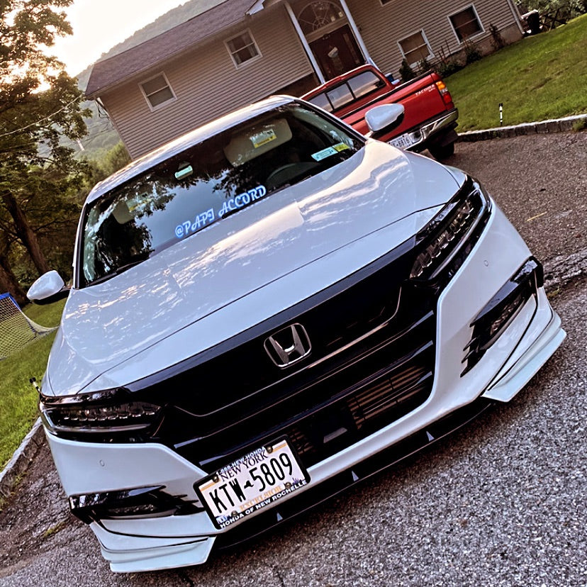 Honda Accord 10th Gen Pre-facelift 2018-2020 with Aftermarket Parts - Front Lip PP from Yofer.co