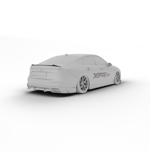 Honda Accord 11th Gen CY1 CY2 2023 2024 with Aftermarket Parts - Rear Lip Spoiler ABS from Yofer.co