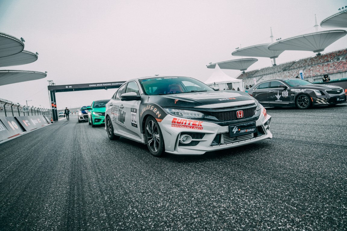 Honda Civic 10th Gen FC1 FC2 FC5 FC6 2016-2021 FC3 FC4 2017-2021 & Civic 10th Gen FK7 2017-2021 with Aftermarket Parts - Front Bumper PP from Yofer.co
