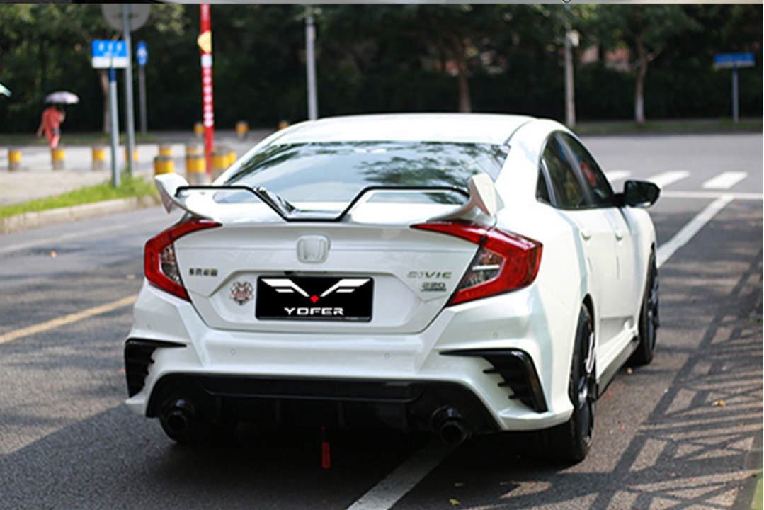 Honda Civic 10th Gen FC1 FC2 FC5 FC6 2016 2017 2018 2019 2020 2021 Sedan with Aftermarket Parts - Package A PP Polypropylene & ABS from Yofer.co