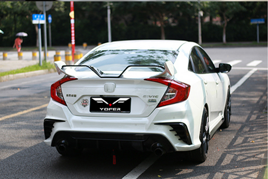 Yofer.co Rear Bumper for Honda Civic 10th Gen FC1 FC2 FC5 FC6 PP Polypropylene