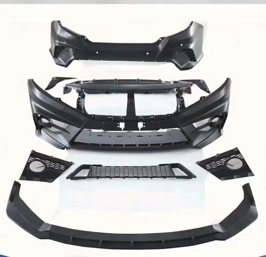 Honda Civic 10th Gen FC1 FC2 FC5 FC6 2016 2017 2018 2019 2020 2021 Sedan with Aftermarket Parts - Package A PP Polypropylene & ABS from Yofer.co