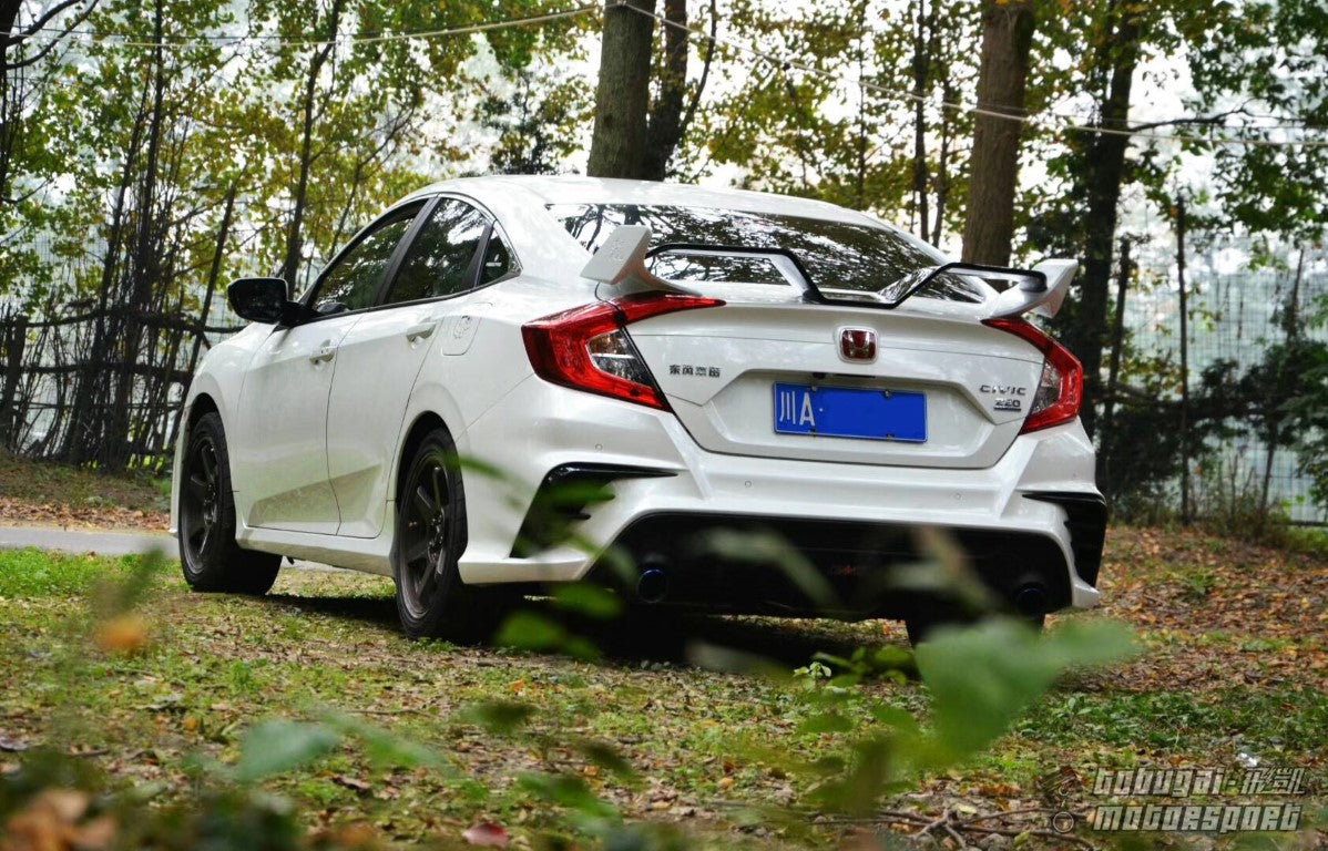 Honda Civic 10th Gen FC1 FC2 FC5 FC6 2016-2021 & Civic 10th Gen FK7 2017-2021 with Aftermarket Parts - Side Skirts PP from Yofer.co
