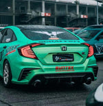 Honda Civic 10th Gen FC1 FC2 FC5 FC6 2016-2021 with Aftermarket Parts - Rear Bumper PP from Yofer.co
