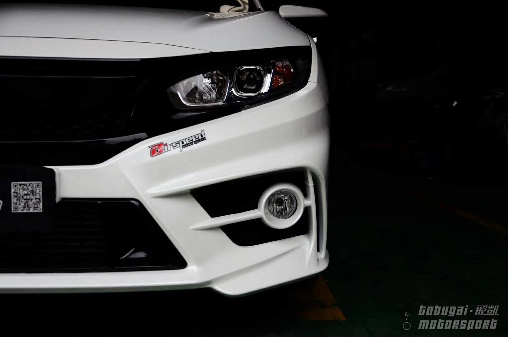 Honda Civic 10th Gen FC1 FC2 FC5 FC6 2016-2021 FC3 FC4 2017-2021 & Civic 10th Gen FK7 2017-2021 with Aftermarket Parts - Front Bumper PP from Yofer.co
