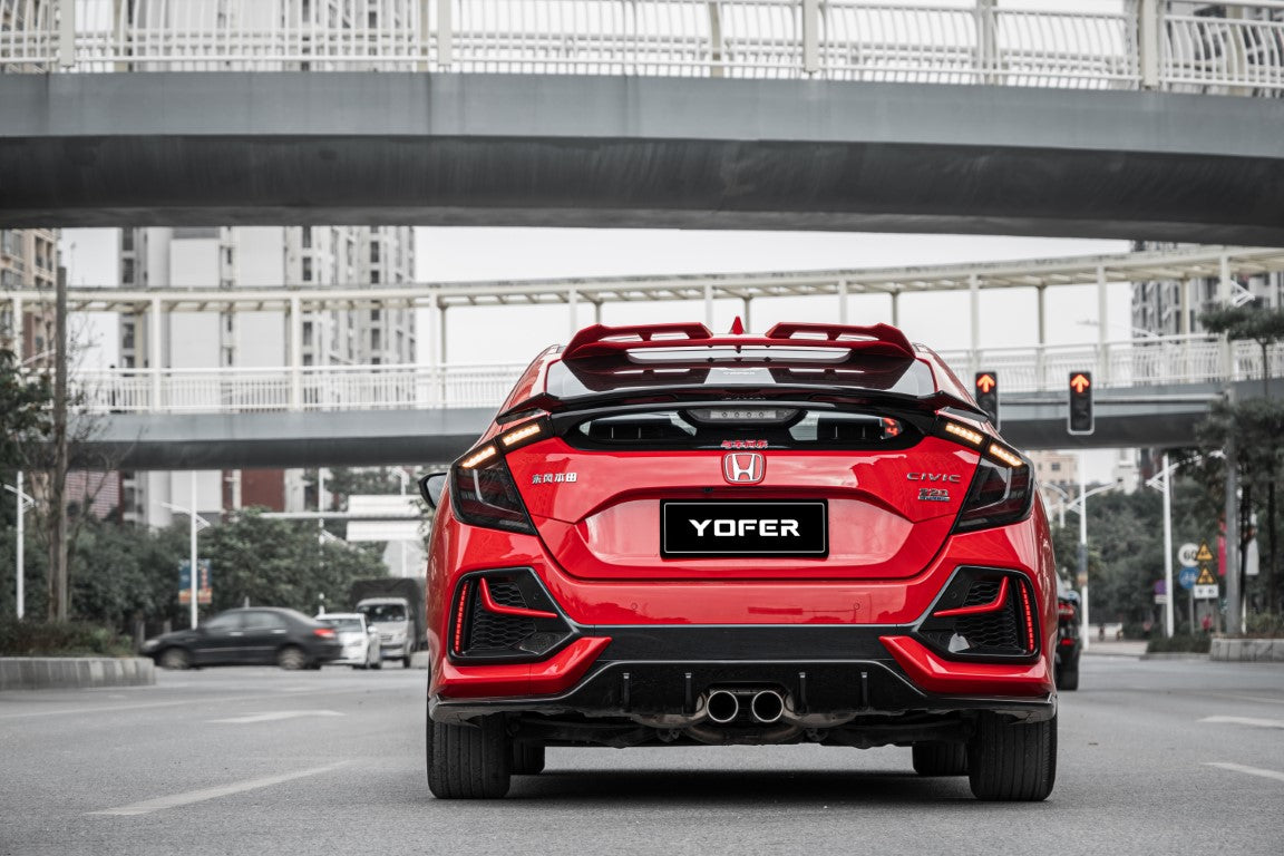 Honda Civic 10th Gen FK7 FK8 2017-2021 with Aftermarket Parts - Rear Spoiler ABS from Yofer.co
