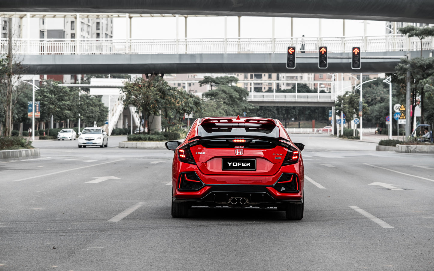Honda Civic 10th Gen FK7 2017 2018 2019 2020 2021 Hatchback with Aftermarket Parts - Package A ABS from Yofer.co
